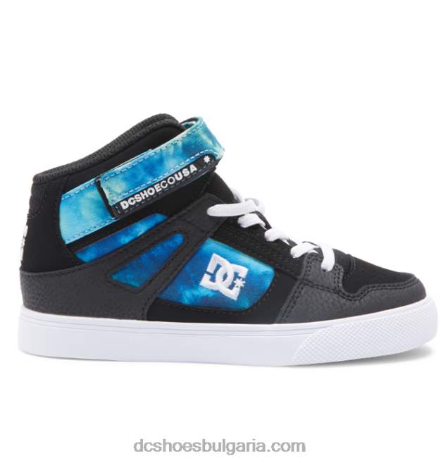 DC Shoes Детски обувки с висок дантелен връх от чист висок ластик GJnj7533 черно/синьо/зелено