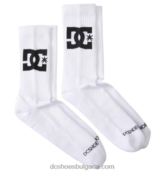 DC Shoes мъжки чорапи dc star 2-pack crew GJnj7117 бяло
