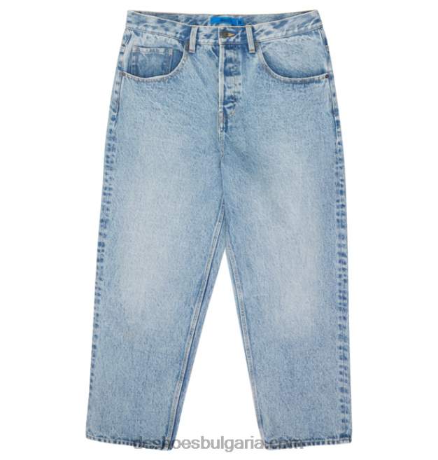 DC Shoes мъжки работнически индигови винтидж прани широки дънки GJnj755 индиго ретро измиване